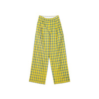 ANN ANDELMAN Yellow Plaid Trousers | MADA IN CHINA