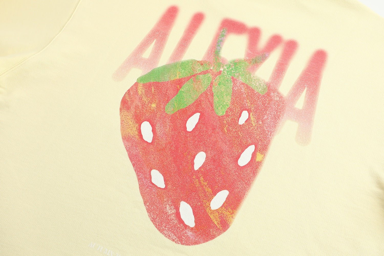 Alexia Sandra Yellow Printing Strawberry Sweatshirt | MADA IN CHINA