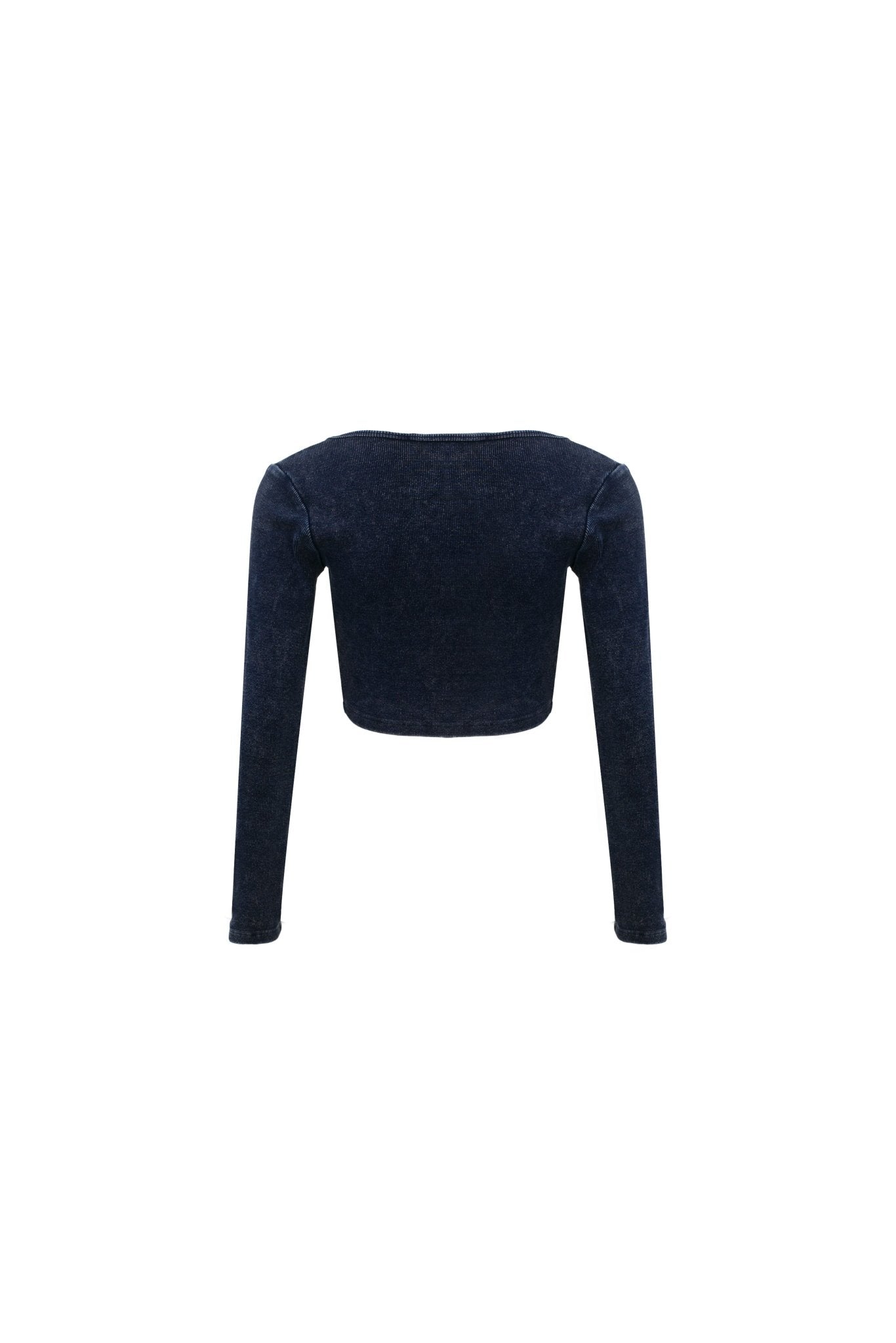 ANN ANDELMAN Zipped Cardigan With Long Sleeve Blue | MADA IN CHINA