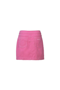 ANN ANDELMAN Zipped Mini Skirt Pink | MADA IN CHINA